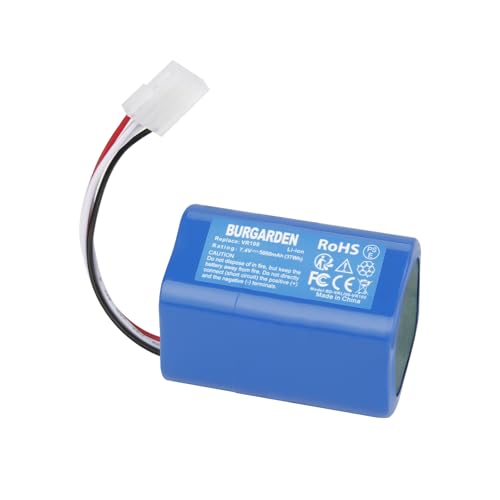 BURGARDEN 7.4V 5000mAh Li-ion Batteria Compatibile con Vorwerk Kobold VR100, VX100, Sostituisce per...