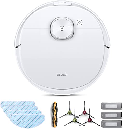ECOVACS Deebot N8 Pro Care, aspirapolvere robotizzato da pavimento con accessori e 3 panni per la...