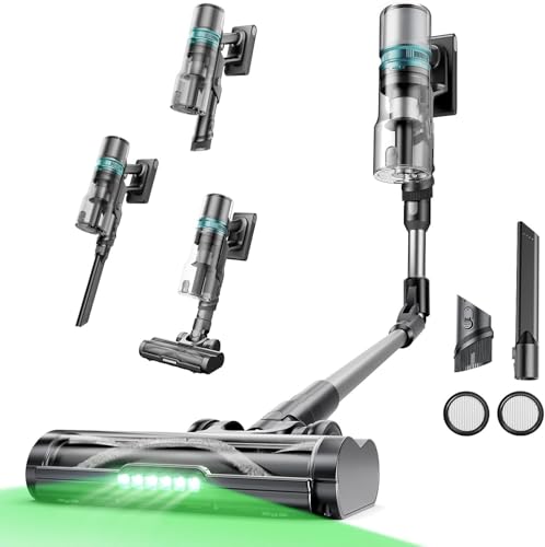 Proscenic P16 Aspirapolvere Senza Fili Potente 550W/55KPA/65min, Scopa Elettrica Senza Fili con...