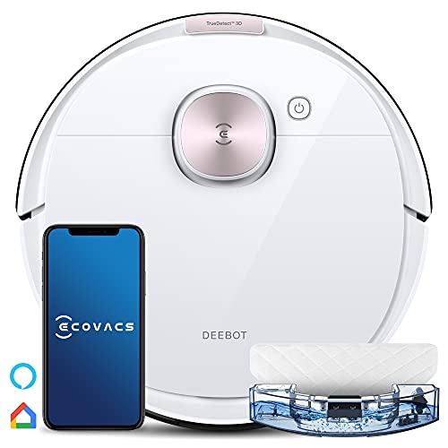 ECOVACS Robot aspirapolvere lavapavimenti Deebot OZMO T8 Pure Dotato di Navigazione con sensore...