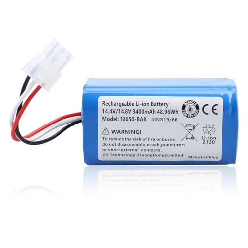 Batteria ricaricabile agli ioni di litio MXJFYY da 14,4 V e 3400 mAh compatibile con Miele Scout...