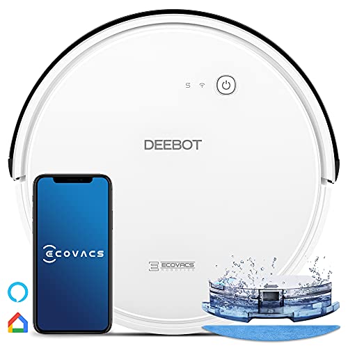 ECOVACS DEEBOT 605 Aspirapolvere robot, Aspira o Lava, navigazione sistematica intelligente,...