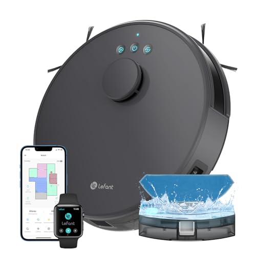 LEFANT Robot Aspirapolvere Lavapavimenti con Mappatura 5500pa,Navigazione LDS,Batteria da...