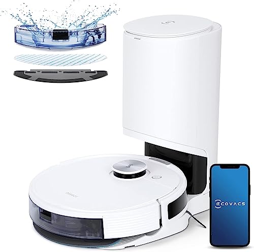 ECOVACS DEEBOT N10 PLUS Robot Aspirapolvere e Lavapavimenti, 4300Pa, Stazione SvuotaPolvere...