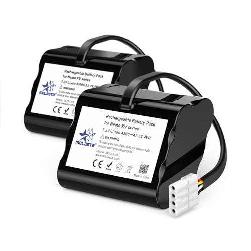 melasta 7,2V 4500mAh Li-ion Batterie di Ricambio Compatibile con Neato XV Series XV-21 XV-11 XV-12...