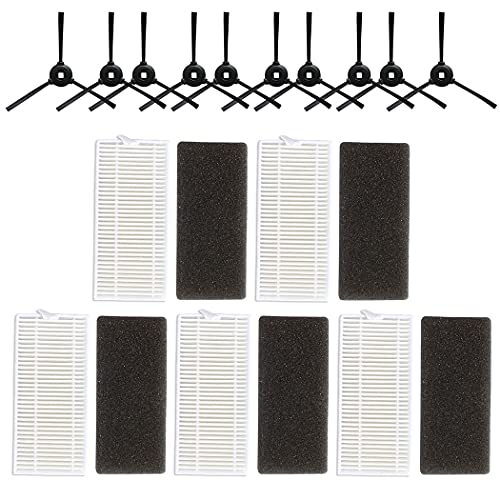 Kit di 15 filtri laterali per aspirapolvere robot Lefant M200 M201 M501 T700, 5 filtri HEPA, 10...