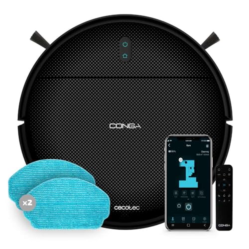 Cecotec Robot Aspirapolvere con Navigazione Giroscopica Conga 999 Map X-Treme. Motore da 2000Pa, 2...