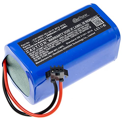 cellePhone Batteria Li-Ion Compatibile con Ecovacs Deebot N79S N79 DN622 CEN546 - Proscenic 850T...