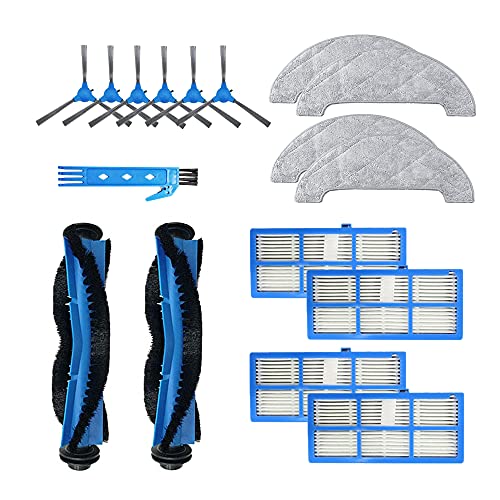Kit accessori per Proscenic 850T Ricambi per aspirapolvere 2 Spazzola principale + 4 Filtro Hepa + 6...