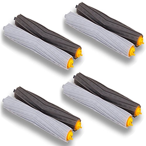 4 Kit di Accessori Spazzole in Gomma per iRobot 800 e 900 Serie, Spazzola a Rulli di Ricambio per...