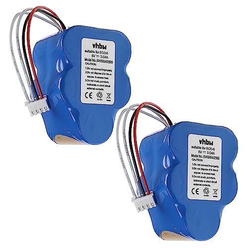 vhbw 2x batteria compatibile con Ecovacs Deebot D73, D76, D710, D720, D730, D760 aspirapolvere...